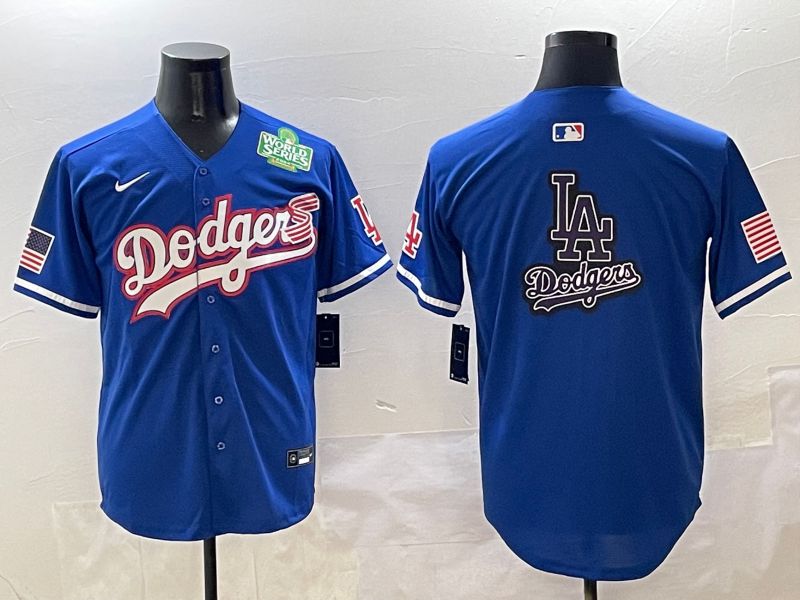Men Los Angeles Dodgers Blank Blue Second generation Joint Name Nike 2025 MLB Jersey style 25->los angeles dodgers->MLB Jersey